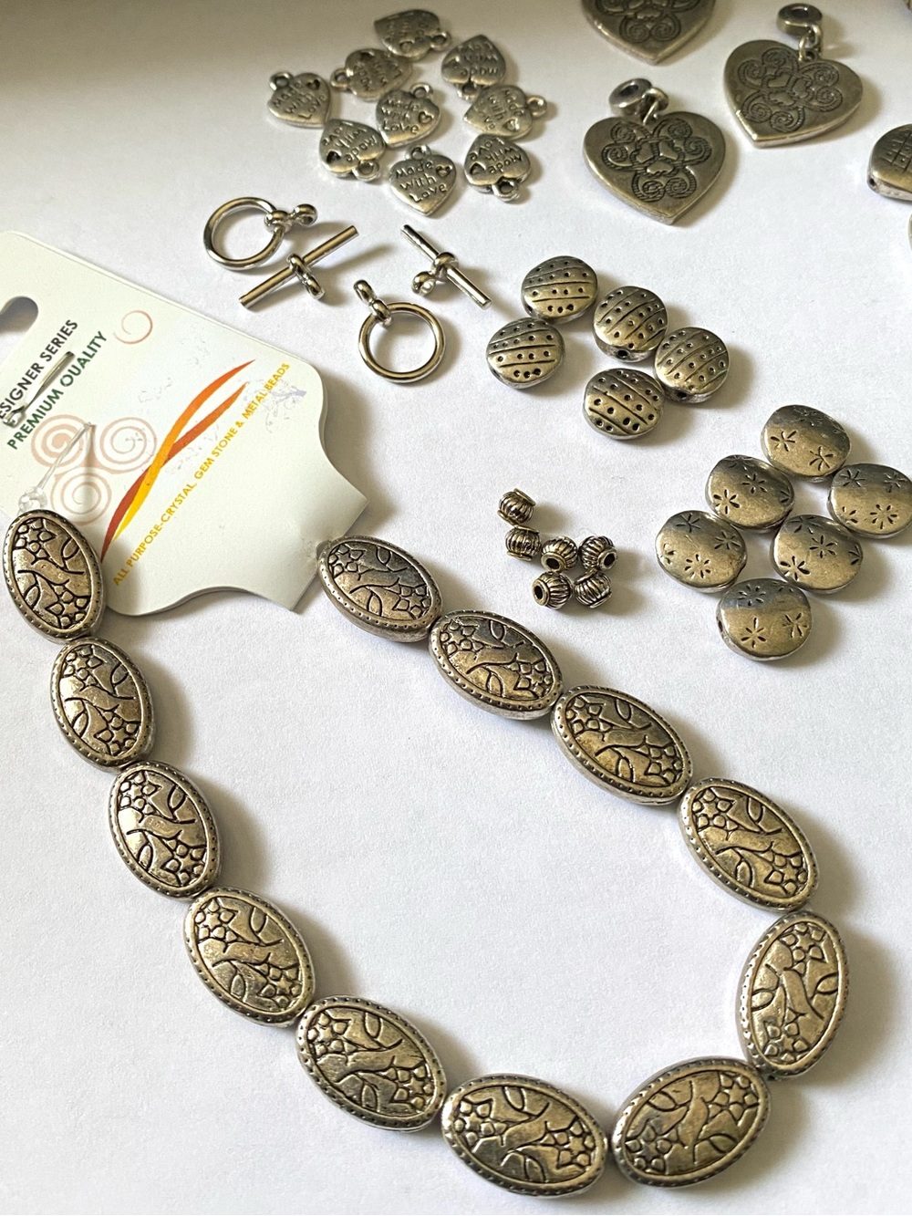 Silver-Tone Metal Mixed Jewelry Findings Lot